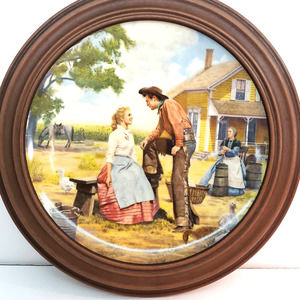 Knowles 1985 Framed Collectors Plate Mort Kunstler Oklahoma Series First Issue